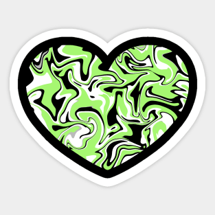 Agender Pride Marble Heart Sticker